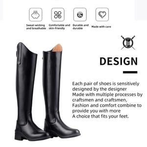 <span class=keywords><strong>Stivali</strong></span> Equestri Unisex in Pelle Bovina <span class=keywords><strong>di</strong></span> Alta Qualità, Resistenti <span class=keywords><strong>Stivali</strong></span> Sportivi da <span class=keywords><strong>Equitazione</strong></span> con Logo Personalizzato per Adulti, Prodotti per Cavalli - Product Image 4