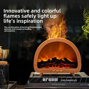 Difusor de Aroma con Diseño de Chimenea, Enchufable, Capacidad de 0.5L, Humidificador e Ionizador, para Escritorio y Hogar, con Luces de Colores - Product Image 4