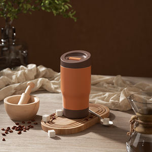 Gobelet à café isotherme à double paroi en acier inoxydable HOUROFFER avec couvercle rabattable anti-fuite pour la vente en gros et les supermarchés - Product Image 3