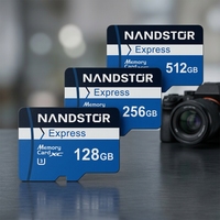 Carte mémoire SD haute vitesse OEM d'usine Nandstor, enregistrement vidéo 4K, carte TF pour caméra de sécurité, carte mémoire TF U3 Classe 10