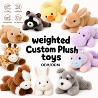 Peluche lestée personnalisée par le fabricant, jouet en peluche apaisant, jouets doux pour soulager l'anxiété, animal en peluche personnalisé