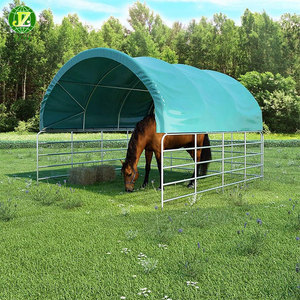 <span class=keywords><strong>Abri</strong></span> de bâtiment de stockage d'animaux recouvert de PVC vert durable de 17oz en tissu PVC parfait pour les abris de bétail, de cheval, de chèvre et de mouton - Product Image 5