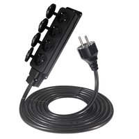 Prise d'extension robuste à 3 voies 250V 16A Prise Schuko européenne 3 broches H07RN-F 1.0mm2 1.5mm2 Cordon 5M 10M
