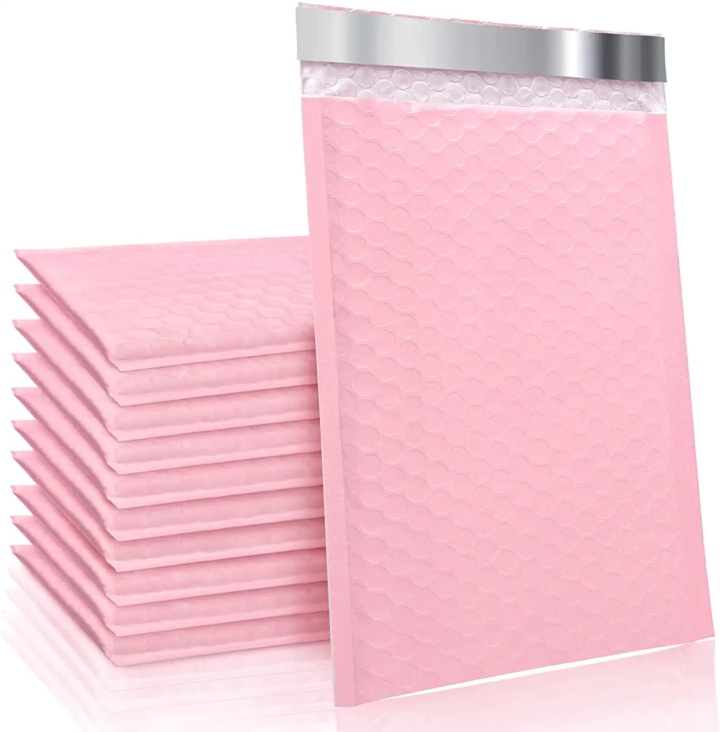 Pink Matte Poly Bubble Mailers 6X10 Amplop Empuk, Kemasan Bersegel Otomatis untuk Bisnis Kecil