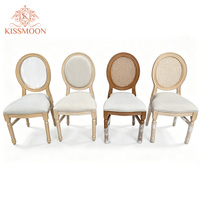 Chaise de mariage moderne en bois de style nordique à dossier rond, chaises d'événements et de banquets en plein air, mobilier d'hôtel à louer