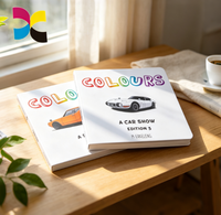 Livre cartonné personnalisé de qualité supérieure sur le thème des voitures pour enfants, impression couleur, pelliculage mat, papier écologique, expédition rapide