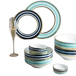 European Style Classic <b>Dinnerware</b> <b>Sets</b> Phnom Penh Circle Textured Bowl Plate Western Dish Christmas ZF Global Export - Product Image 3