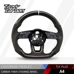 Volant sport en fibre de carbone personnalisé avec poignées en microfibre et support LED pour <span class=keywords><strong>Audi</strong></span> <span class=keywords><strong>A4</strong></span> S4 A5 S3 Q5 2016-2022 Avant <span class=keywords><strong>40</strong></span> <span class=keywords><strong>TFSI</strong></span> - Product Image 2