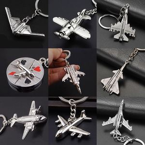 High Quality 3D Metal Model Airplane Aircraft <b>Key</b> <b>Chains</b> for Women Men Charm Pendants Car Keyring Keychain Jewelry Creative Gift - Product Image 6