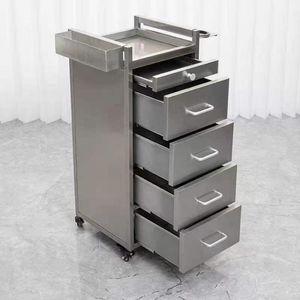 Modern 4-Layer Stainless Steel <b>Tool</b> Storage Cabinet Exclusive Salon Dye Cream Cart with Metal Material Salon <b>Trolley</b> - Product Image 2