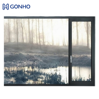 Portes et fenêtres moustiquaires sans cadre en alliage d'aluminium Gonho Modern Louver Horizontal avec fonction insonorisante