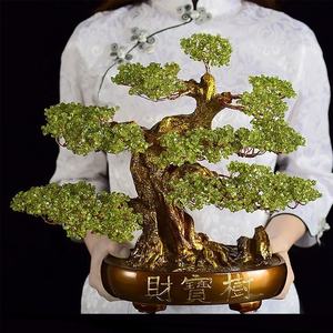 ナチュラルローズクォーツラッキーツリー風水グリーンアベンチュリン生命の木アメジストクリスタル砂利の木 - Product Image 6