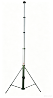 Tiang Antena Teleskopik Manual Ringan dari Paduan Aluminium 5m 8m 12m dengan Engkol dan Dudukan Tripod