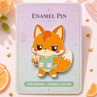 Fournisseur de métal en Chine, vente en gros de badges en émail souple personnalisés, badges renard anime, épingles de revers mignonnes, épingles en émail de personnage de dessin animé pour vêtements