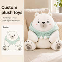 Oso Polar Gigante de Peluche Inteligente Personalizable con Bajo MOQ, Relleno de Algodón PP, Color Personalizado, OEM