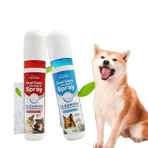 Private Label Orgainc Fórmula Planta Pet Desodorização Suprimentos Longa Duração Dog Oral Cuidados Odontológicos Sprays Pet Desodorização Sprays