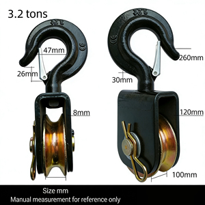 Accessoires de treuil de récupération, poulie universelle pour câble métallique, bloc de dérivation pour camion de remorquage et secours routier - Product Image 5