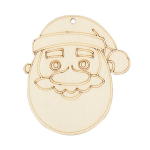 ของตกแต่งคริสต์มาส, กระดานวาดเขียนสำหรับเด็ก, แผ่นไม้เปล่าสำหรับ DIY, ของตกแต่งตั้งโต๊ะรูปซานตาคลอสแบบไม้ประกอบได้ - Product Image 1