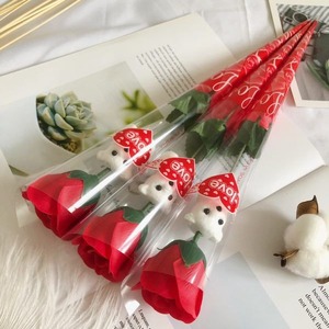 2024 vente chaude petit ours Rose savon fleur Simulation Rose saint valentin fête des enseignants mariage Festival cadeau - Product Image 2