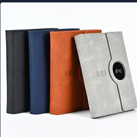 Carnet de notes A5 personnalisé en cuir PU 2026 avec lampe torche, bloc-notes et batterie externe sans fil à LED avec logo