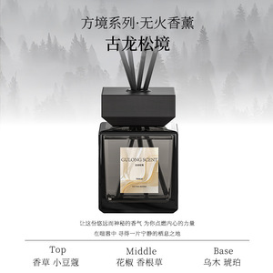 Square <b>Reed</b> <b>Diffuser</b> Set Liquid Air Freshener Sticks Home Fragrance Decor for Living Room Bedroom - Product Image 4