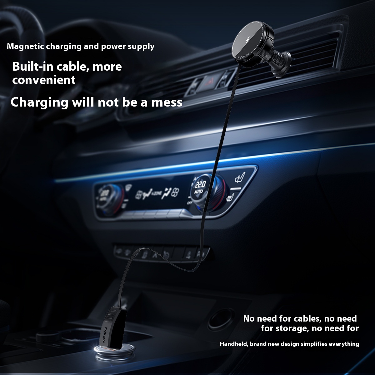 MGT 15W Fast Wireless Charging Magnetic Car Phone Holder - Universal Dashboard Windshield Mount