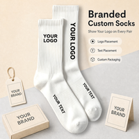 Chaussettes de sport en coton respirant et doux, chaussettes de course, de marche, d'entraînement, de gym pour hommes, logo personnalisé