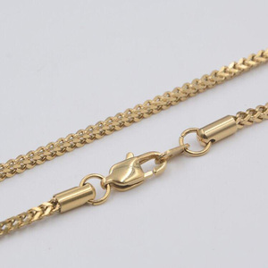 hombres de corchete de la langosta de oro fino collar de cadena de diseño en 14 k oro enlace franco cadena - Product Image 5