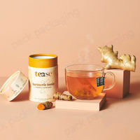 Envase de Tubo de Papel Hermético a Prueba de Humedad de Grado Alimenticio, Cilindro Impreso Personalizado para Té, Café, Chocolate en Polvo, OEM