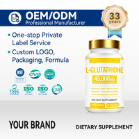 Capsules de L-glutathion, collagène et vitamine C, compléments alimentaires à base de plantes, pour l'éclat de la peau, complément beauté, fabrication OEM en usine GMP
