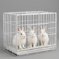 Cage à lapins pliable en métal massif avec grille en plastique à mailles de 2 cm, pour usage intérieur et extérieur, pour lapins de grande et petite taille, vente en gros sur mesure