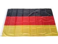 Bendera Nasional Jerman Ukuran 90x150cm, Tahan UV, Jahitan Ganda, Poliester 100D, Warna Cerah, Lubang Grommet Kuningan, Untuk Luar Ruangan
