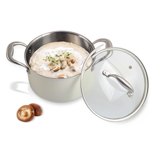 3 Ply Whole Clad Stainless Steel <b>Stock</b> <b>Pot</b>, 8 QT Cooking <b>Pot</b> with Lid, Induction <b>Pot</b> for Cooking - Product Image 5