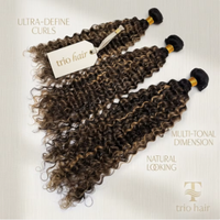 Extensiones de Cabello Virgen Vietnamita Funmi Ondulado Profundo 12A 100% Cutícula Alineada Color P4/30 para Tejer Cabello a Granel