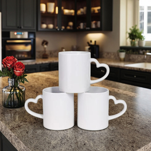 <span class=keywords><strong>Tazza</strong></span> americana in ceramica bianca 11 oz con manico a forma di <span class=keywords><strong>cuore</strong></span> <span class=keywords><strong>tazza</strong></span> da caffè sublimazione con Logo personalizzato - Product Image 4