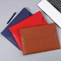 Carpeta de Archivos A4 de Cuero PU con Logotipo Personalizado, Organizador de Oficina, Negocios y Escuela, Portafolio, Bolsa Impermeable para Almacenamiento de Documentos