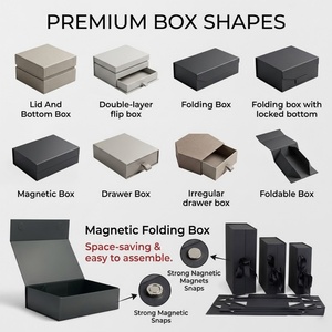 Cajas Rígidas Rectangulares con Cierre Magnético de Alta Gama, Ecológicas y de Lujo, con Logotipo Personalizado, Forradas con Esponja Corrugada, Impresión UV y Grabado en Relieve - Product Image 4