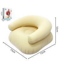 Canapé gonflable simple en PVC floqué, confortable et doux, idéal pour salon et appartement - Vente en gros à chaud
