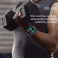 Smartwatch Y68 D20 Resistente al Agua IP67 Barato, Pulsera Deportiva de Fitness con Pantalla IPS para Android e iOS con Monitoreo de Presión Arterial