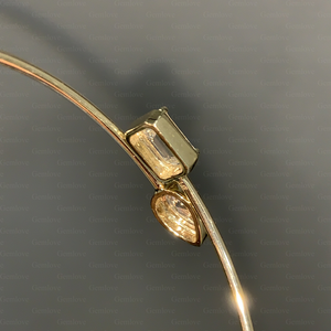 กำไลข้อมือทองคำ 14 กะรัต สำหรับสุภาพสตรี ประดับเพชรเพาะเลี้ยงในห้องปฏิบัติการ 0.69 กะรัต ทรงมรกต เหมาะสำหรับงานปาร์ตี้ - Product Image 3