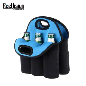 Beer Bottle/können/getränke Carrier, Insulated Bottles Sleeve 6 Pack Beer Cooler Tote Bag, Extra Thick Neoprene Picnic Food Bag