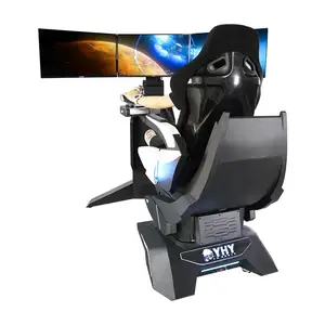 9d Vr Simulator YHY First All-aluminum Alloy 3 Axis Dynamic Platform 360 Rotate Chair With Joystick Stick Game Simulator Vr Flight