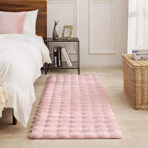 Alfombra de Piel Sintética de Conejo, Beige, 2x3 Pies, Suave y Esponjosa, Rectangular, para Sala de Estar, Dormitorio, Lavable a Máquina, Peluda, para Cuarto de Niños, 3D - Product Image 6