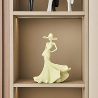 Sculpture créative de femme sexy en cyan, artisanat en résine, ornement de bureau, décoration de la maison, salon, bureau, décoration de table, figurine, cadeaux