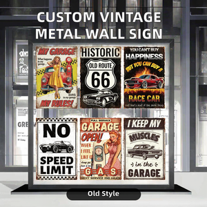 Plaque en métal sur le thème de la fée vintage au design personnalisé en vente en gros plaque de sérigraphie rétro en fer blanc pour la décoration murale du bar et du <span class=keywords><strong>garage</strong></span> - Product Image 2