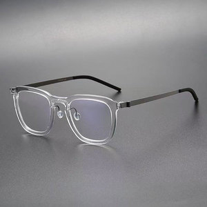 Montura de gafas ópticas cuadradas para mujer, montura de gafas para hombre, gafas graduadas, gafas ligeras de titanio a la moda - Product Image 2