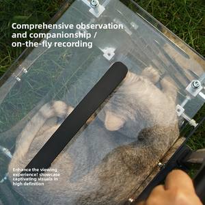 पालतू ट्रॉली स्टलर एब्स सामग्री पारदर्शी लक्जरी फैशन आधुनिक क्लासिक ग्रीष्मकालीन ठंडा लुभावनी बड़ी क्षमता यात्रा बॉक्स के लिए - Product Image 2