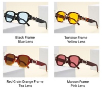 Lunettes de soleil géométriques haut de gamme avec logo personnalisé, design polygonal rétro tendance, protection UV400, pour collections de boutiques