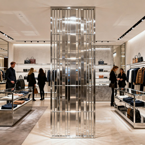 현대 프로젝트 관리자 빠른 원활한 모듈 설치 소매점을위한 내구성 비바람에 견디는 스테인레스 스틸 파티션 벽 - Product Image 2