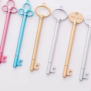 Novelty Gifts Cute Student Modern Key Shape Plastic Stationery Pen with Custom Logo 0.5mm Black/Blue <b>Ink</b> Promotional - Product Image 2